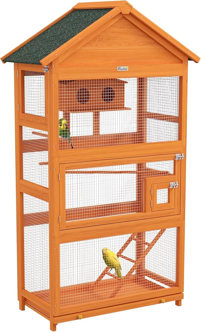 PawHut volière extérieure bois 171 cm