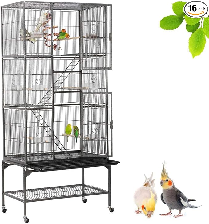 Yaheetech volière intérieure 77x46x175